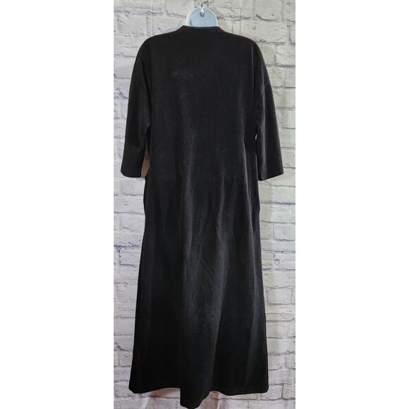 Vanity Fair Black Purple Pink Color Block Full Zip Robe MP Lightweight Pockets - Picture 3 of 3